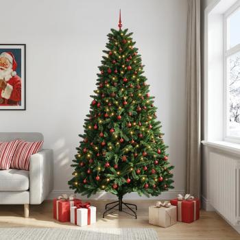 ARDEBO.de - Künstlicher Weihnachtsbaum Mittelgrün mit Kugeln 300 cm