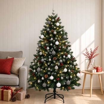 Künstlicher Weihnachtsbaum mit Kugel 180 cm 300 LEDs