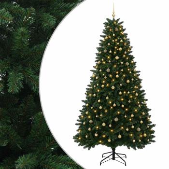 Künstlicher Weihnachtsbaum Mittelgrün mit Kugeln 270 cm