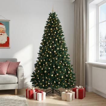 Künstlicher Weihnachtsbaum Dunkelgrün mit Christbaumkugeln