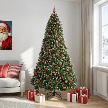 ARDEBO.de - Künstlicher Weihnachtsbaum Grün mit Christbaumkugeln 240 cm
