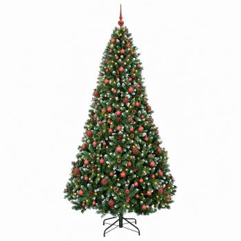 Künstlicher Weihnachtsbaum Grün mit Christbaumkugeln 240 cm