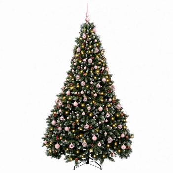 Künstlicher Weihnachtsbaum Grün mit Weihnachtskugeln 180 cm