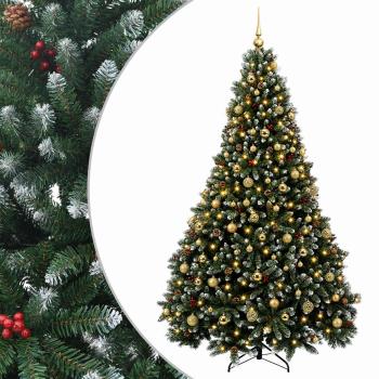 Künstlicher Weihnachtsbaum Grün mit Weihnachtskugeln 240 cm