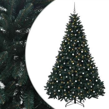 Künstlicher Weihnachtsbaum Dunkelgrün mit Kugeln 270 cm