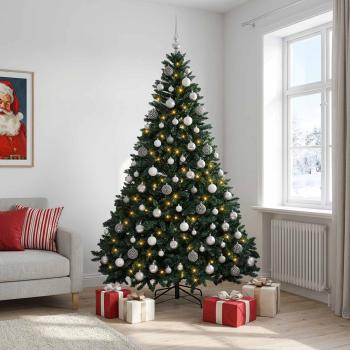 Künstlicher Weihnachtsbaum Dunkelgrün mit Kugeln 270 cm