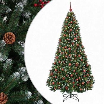 Künstlicher Weihnachtsbaum Grün mit Weihnachtskugeln 180 cm