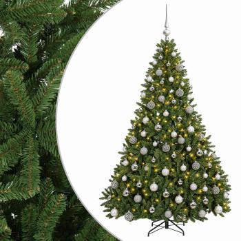 Künstlicher Weihnachtsbaum, hellgrün mit Weihnachtskugel 180 cm