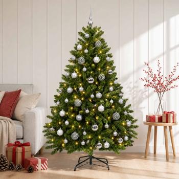Künstlicher Weihnachtsbaum, hellgrün mit Weihnachtskugel 180 cm