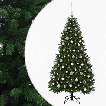 Künstlicher Weihnachtsbaum Mittelgrün mit Kugeln 180 cm