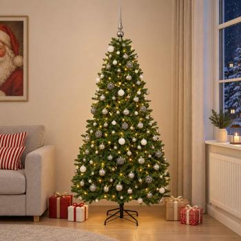 ARDEBO.de - Künstlicher Weihnachtsbaum Mittelgrün mit Kugeln 300 cm