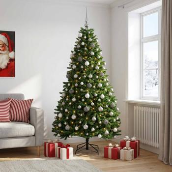 Künstlicher Weihnachtsbaum Mittelgrün mit Kugeln 300 cm