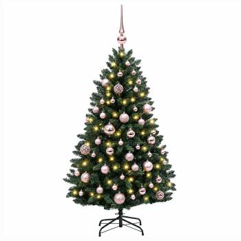Künstlicher Weihnachtsbaum dunkelgrün mit Christbaumkugeln