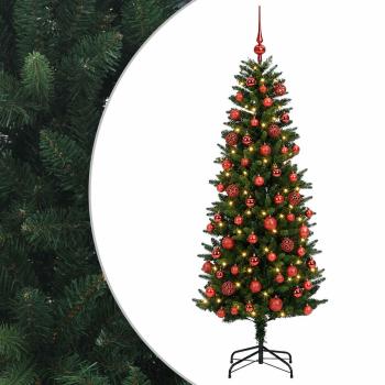 Künstlicher Weihnachtsbaum mit Weihnachtskugeln 240 cm 300 LEDs