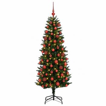 Künstlicher Weihnachtsbaum mit Weihnachtskugeln 240 cm 300 LEDs
