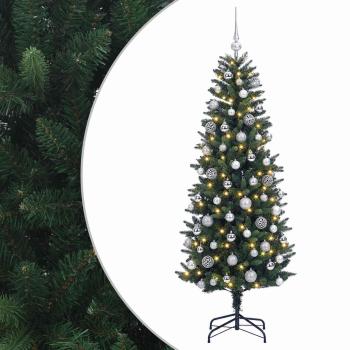 Künstlicher Weihnachtsbaum mit Weihnachtskugeln 180 cm 300 LEDs