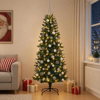ARDEBO.de - Künstlicher Weihnachtsbaum mit Weihnachtskugeln 180 cm 300 LEDs