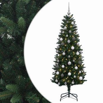 Künstlicher Weihnachtsbaum mit Weihnachtskugeln 150 cm 150 LEDs