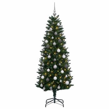 Künstlicher Weihnachtsbaum mit Weihnachtskugeln 150 cm 150 LEDs