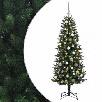 Künstlicher Weihnachtsbaum mit Weihnachtskugeln 210 cm 300 LEDs