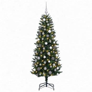 Künstlicher Weihnachtsbaum mit Weihnachtskugeln 210 cm 300 LEDs