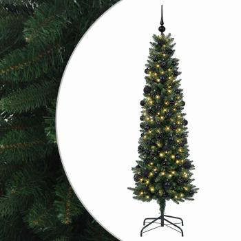 Künstlicher schmaler Weihnachtsbaum mit Weihnachtskugel 180 cm