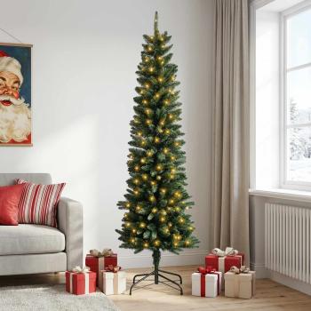 Künstlicher schlanker Weihnachtsbaum 180 cm 300 LEDs