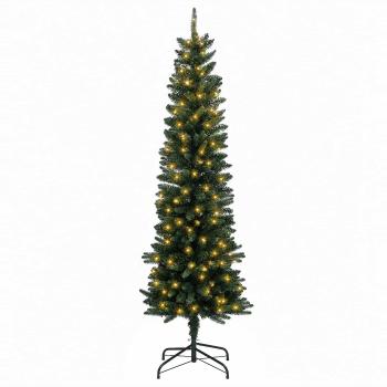 Künstlicher schlanker Weihnachtsbaum 180 cm 300 LEDs