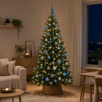 ARDEBO.de - Weihnachtskugel-Set 120 stk. Türkis Durchmesser 6 cm Kunststoff