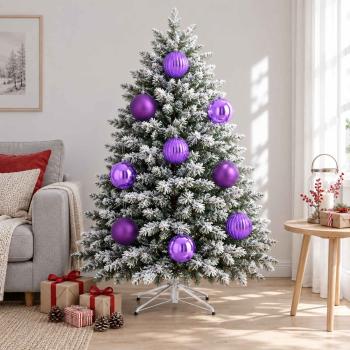 ARDEBO.de - Weihnachtskugel-Set XXL 4 stk. Lila Durchmesser 20 cm