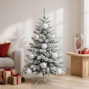 ARDEBO.de - Weihnachtsbaumkugel Set XL 9 stk. Weiß Durchmesser 15 cm