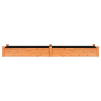 Hochbeet mit Einsatz Braun 240x60x25 cm Massivholz Tanne