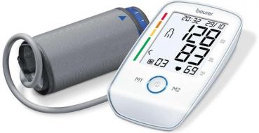 ARDEBO.de Beurer BM 45 Oberarm-Blutdruckmessgerät, Sensor-Touch-Knöpfe, Abschaltautomatik, weiß