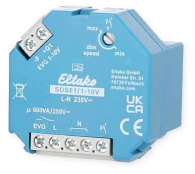 ARDEBO.de Eltako SDS61/1-10V Steuer-Dimmschalter für EVG, 1 Schließer 600VA (61100800)
