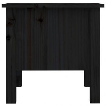 Beistelltisch Schwarz 40x40x39 cm Massivholz Kiefer