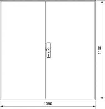 Hager ZB34ES Zählerschrank, Leerschrank, univers Z, 1100x1050x160mm, Schutzklasse II, IP44, 336 Platzeinheiten