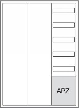 Hager ZB33APZ2 Systemschrank, univers Z, 1100x800x205mm, SKII, IP44, VF 5-reihig, APZ, 3-Feld