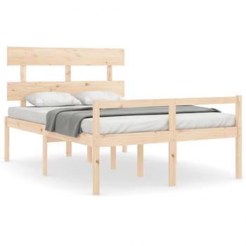 Seniorenbett mit Kopfteil 140x200 cm Massivholz