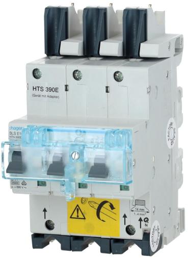 Hager HTS390E SLS-Schalter 3-Polig, E-Charakteristik, 100A, für Sammelschiene QuickConnect
