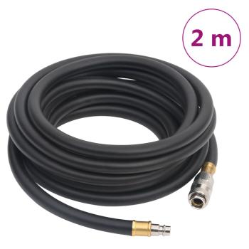 Hybrid-Luftschlauch Schwarz 0,6" 2 m Gummi und PVC