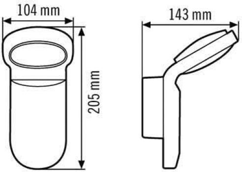 Esylux OL 100 LED 5K LED-Außenleuchte, weiß (EL10710001)