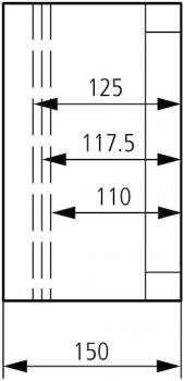 Eaton CI23E-125 Isolierstoffgehäuse, +Vorprägungen, HxBxT=250x187,5x150mm (019570)