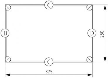 Eaton CI43E-150 Isolierstoffgehäuse, +Vorprägungen, HxBxT=250x375x175mm (095506)