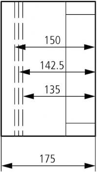 Eaton CI43E-150 Isolierstoffgehäuse, +Vorprägungen, HxBxT=250x375x175mm (095506)