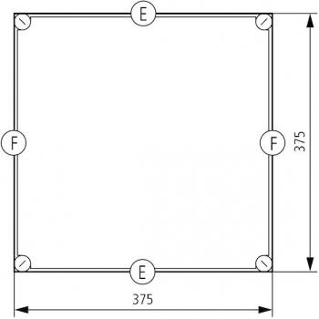 Eaton CI44E-125 Isolierstoffgehäuse, +Vorprägungen, HxBxT=375x375x150mm (031436)