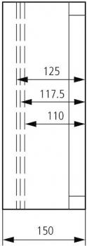 Eaton CI44E-125 Isolierstoffgehäuse, +Vorprägungen, HxBxT=375x375x150mm (031436)
