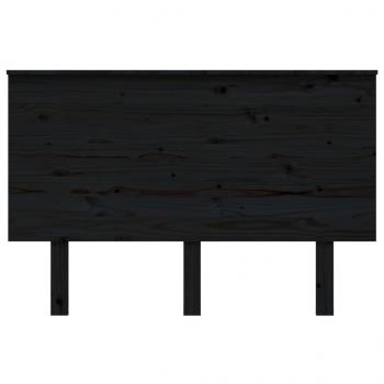 Kopfteil Schwarz 124x6x82,5 cm Massivholz Kiefer