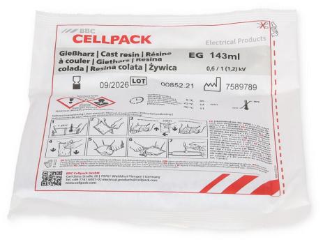 ARDEBO.de Cellpack EG 143 Gießharzbeutel (124909), 143 ml