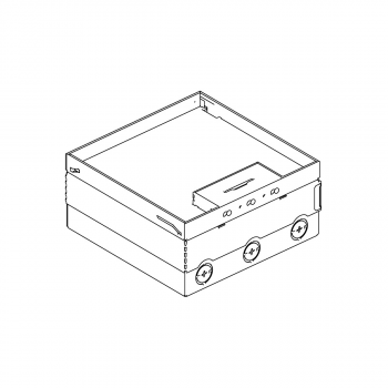 Bettermann UDHOME4 2V V Bodentank, kpl. 3fach VDE-Steckdose, Edelstahl  (7427200)