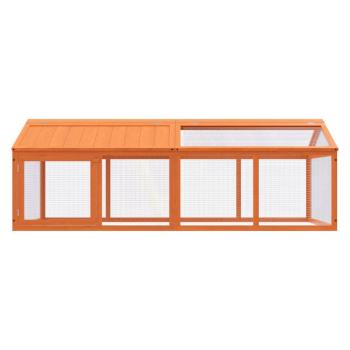 Freilaufgehege Braun 200x112,5x74 cm Massivholz Kiefer